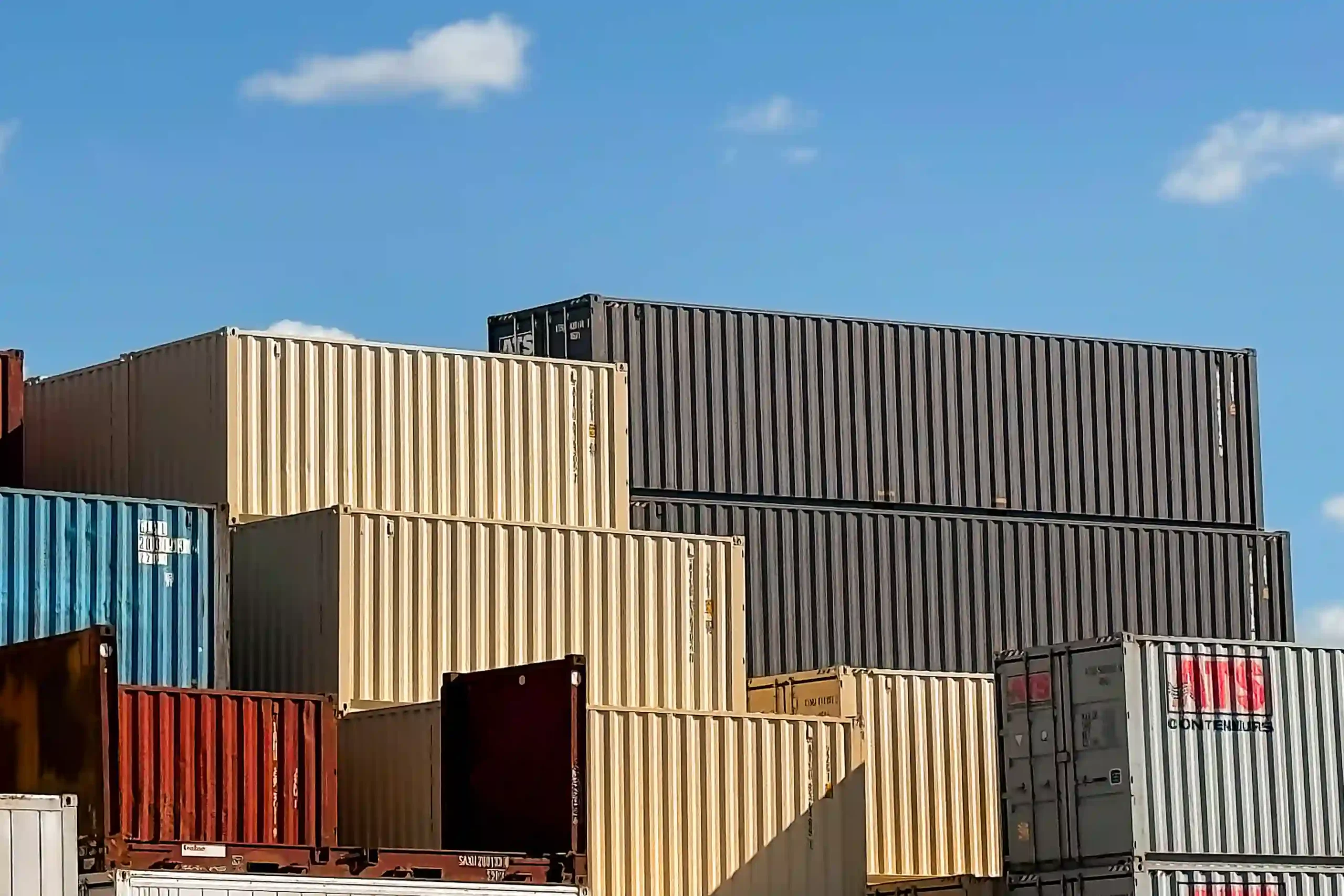 Shipping container cost factors, including delivery and condition