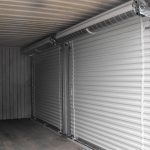 double rollup door on 20 foot container