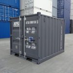 new 8 foot mini shipping container grey charcoal