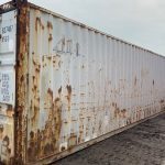 40 foot clearance container with rust