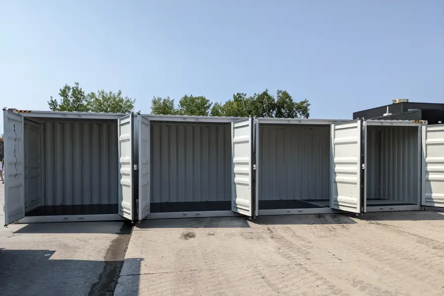 light grey 40 shipping container side doors