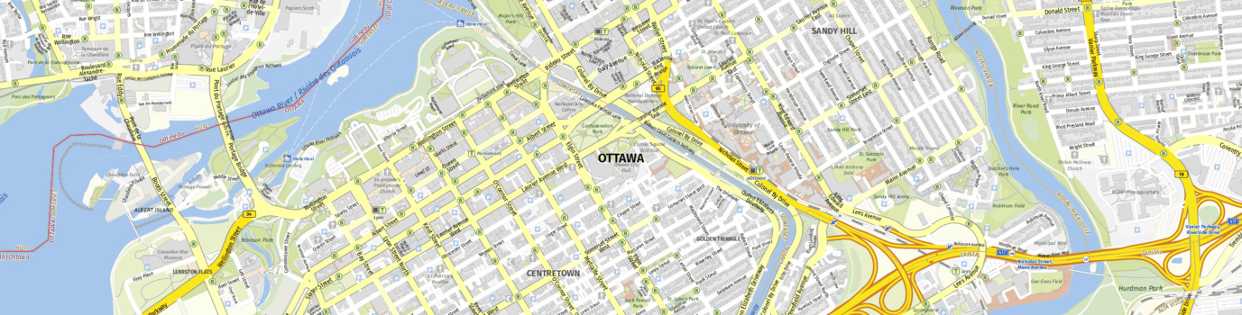 Detailed map of Ottawa