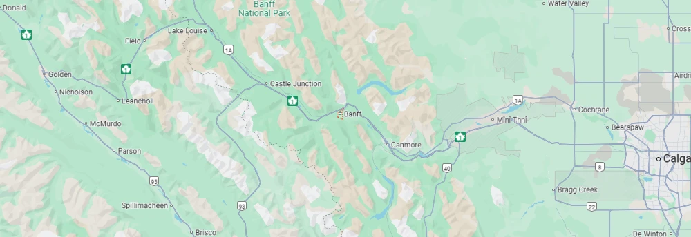 map of banff