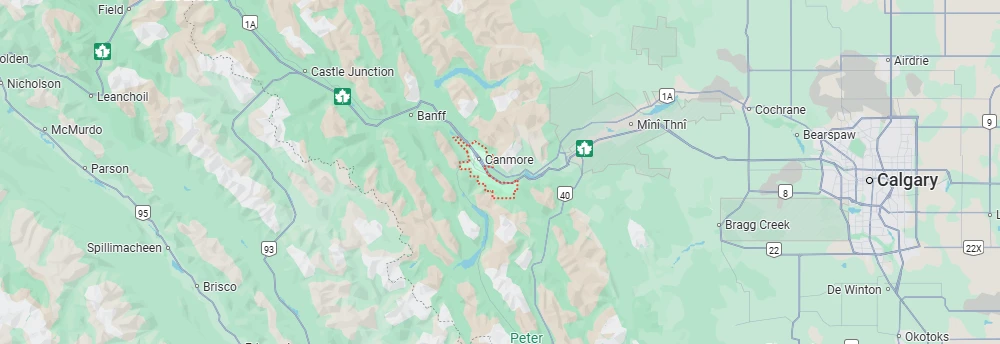 Map of Canmore