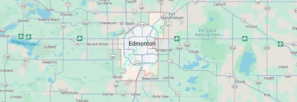 Map of Edmonton
