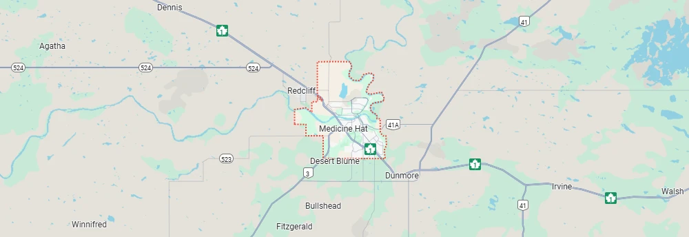 Map of Medicine Hat