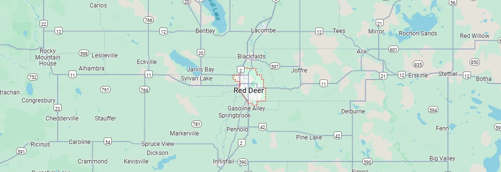 Map of Red Deer