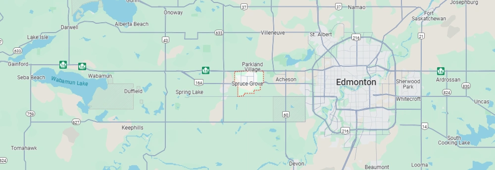 Map of Spruce Grove