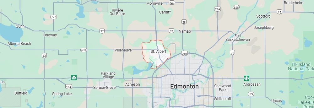 Map of St Albert.