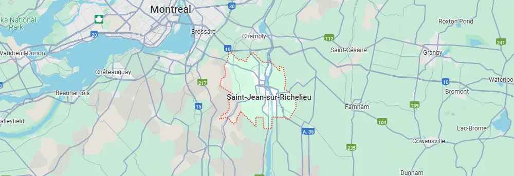 Map of Saint-Jean-sur-Richelieu