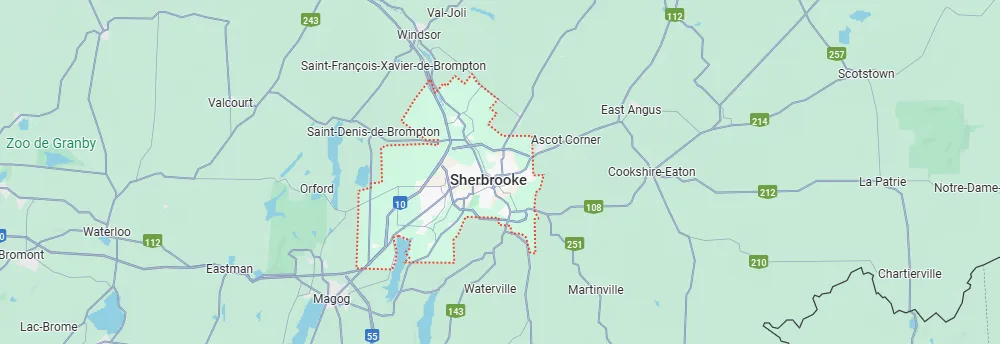 Map of sherbrooke