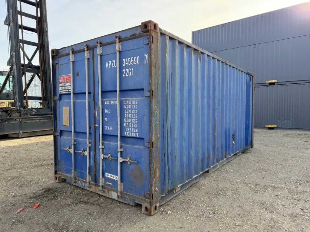 Used damaged 20ft shipping container on clearance in Edmonton