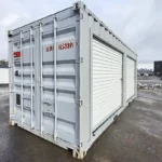 Conteneur d’entreposage usagé 20 pieds avec deux portes roulantes – gris pâle