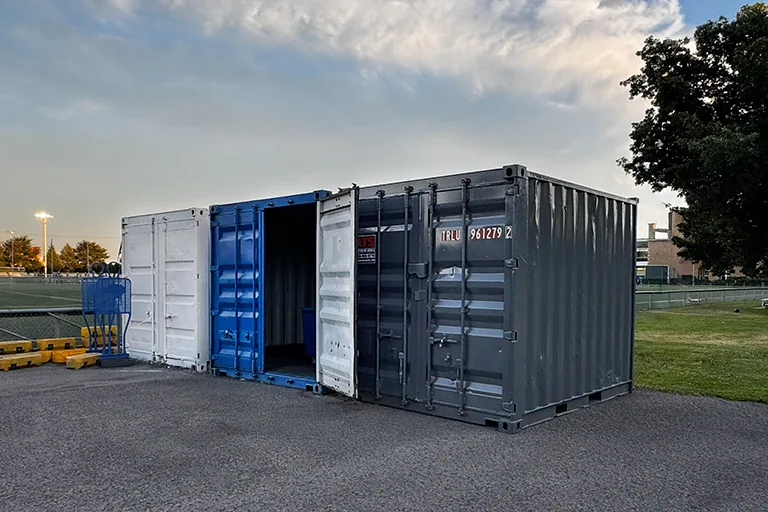 Compact 8–10 ft storage container—practical, secure, and easy to place on-site for quick-access equipment and supplies