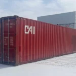 40 high cube used sea can on clearance right side view