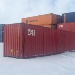 40 high cube used sea can on clearance ln Edmonton left side view
