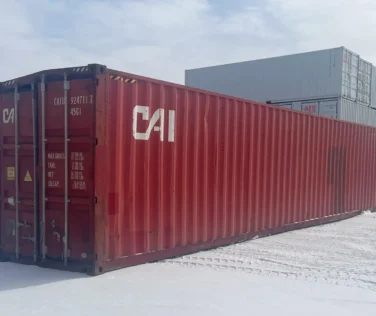 40 high cube used sea can on clearance right side view