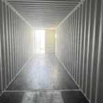 Easy-to-operate cargo doors on a 40ft high cube container with heavy-duty rubber weather seals.