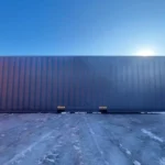 40ft high cube one-trip sea can at Edmonton depot showing 9'6" vertical height for increased storage capacity.