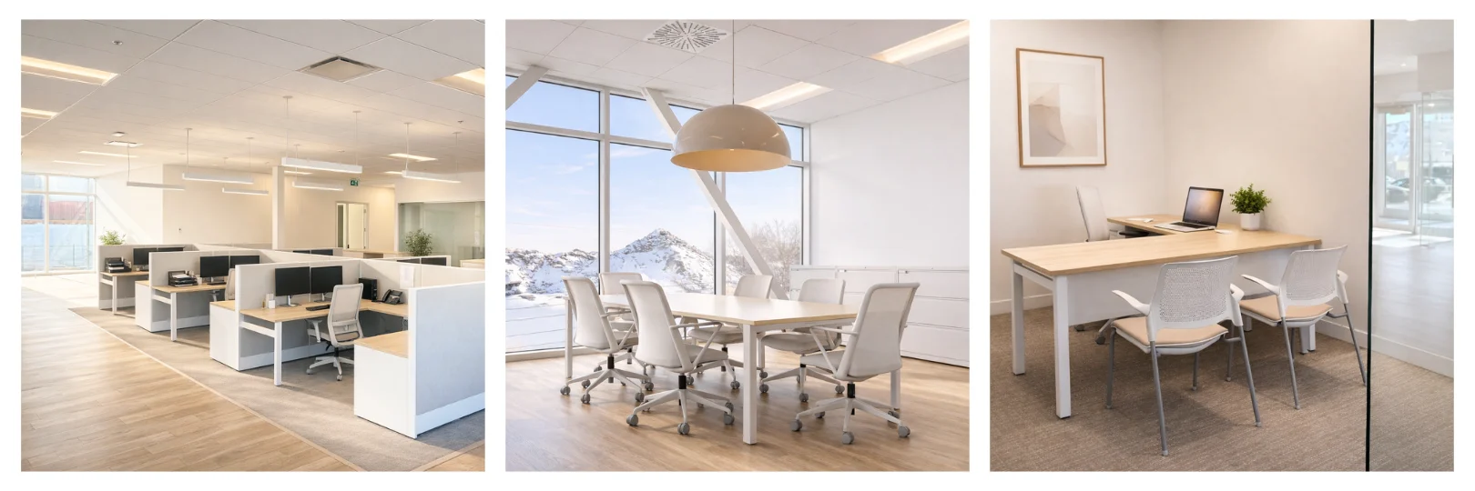 Office furniture at ATS Containers head office, featuring modern ergonomic desks, task chairs, and collaborative workspace layout in a bright, professional environment.