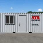 Front view,20-foot Job Box mobile office container