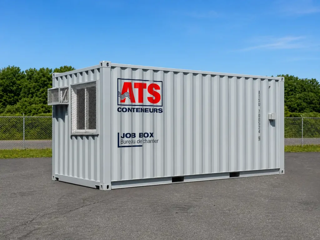 Conteneur Job Box ATS utilisé comme bureau de chantier portable